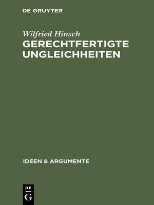cover image of Gerechtfertigte Ungleichheiten